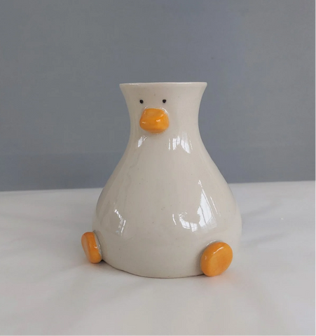 Round Boy Duck Vase