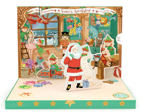 Santa's Workshop Music Box Card