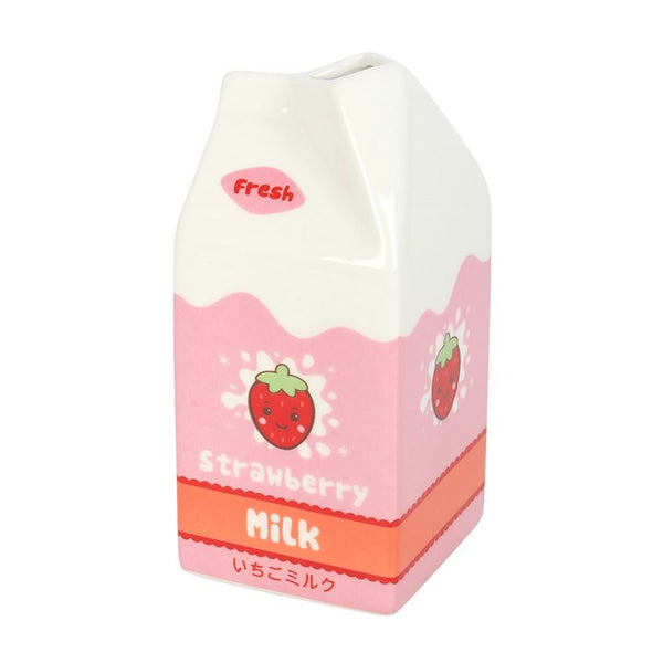 Strawberry Milk Carton Flower Vase