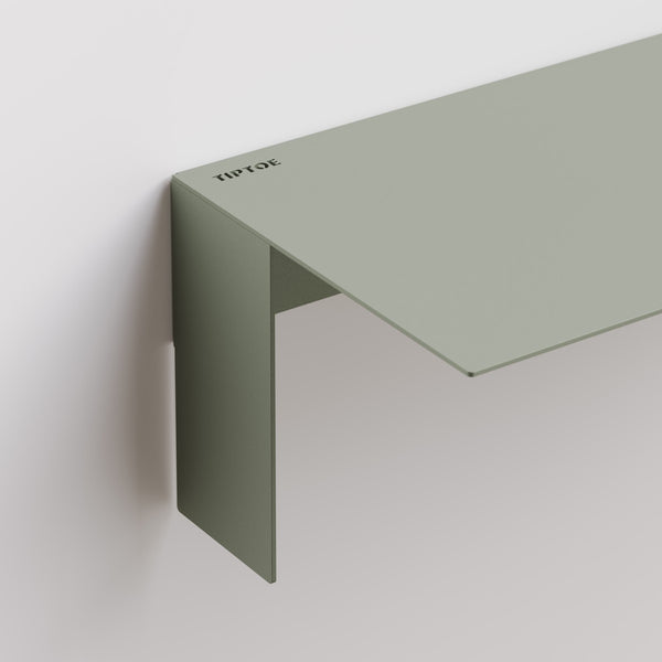 (PRE-ORDER) PLI Steel Floating Wall Shelf (Eucalyptus Grey)