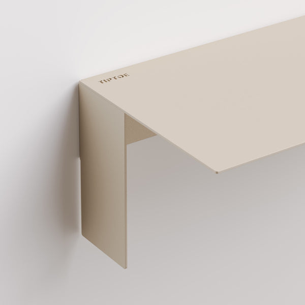 (PRE-ORDER) PLI Steel Floating Wall Shelf (Cream White)
