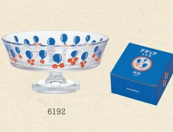 Aderia Retro Shallow Bowl with Stem