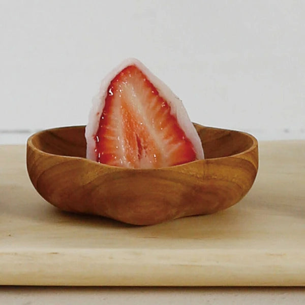 Bud-shaped Oval Wooden Dish