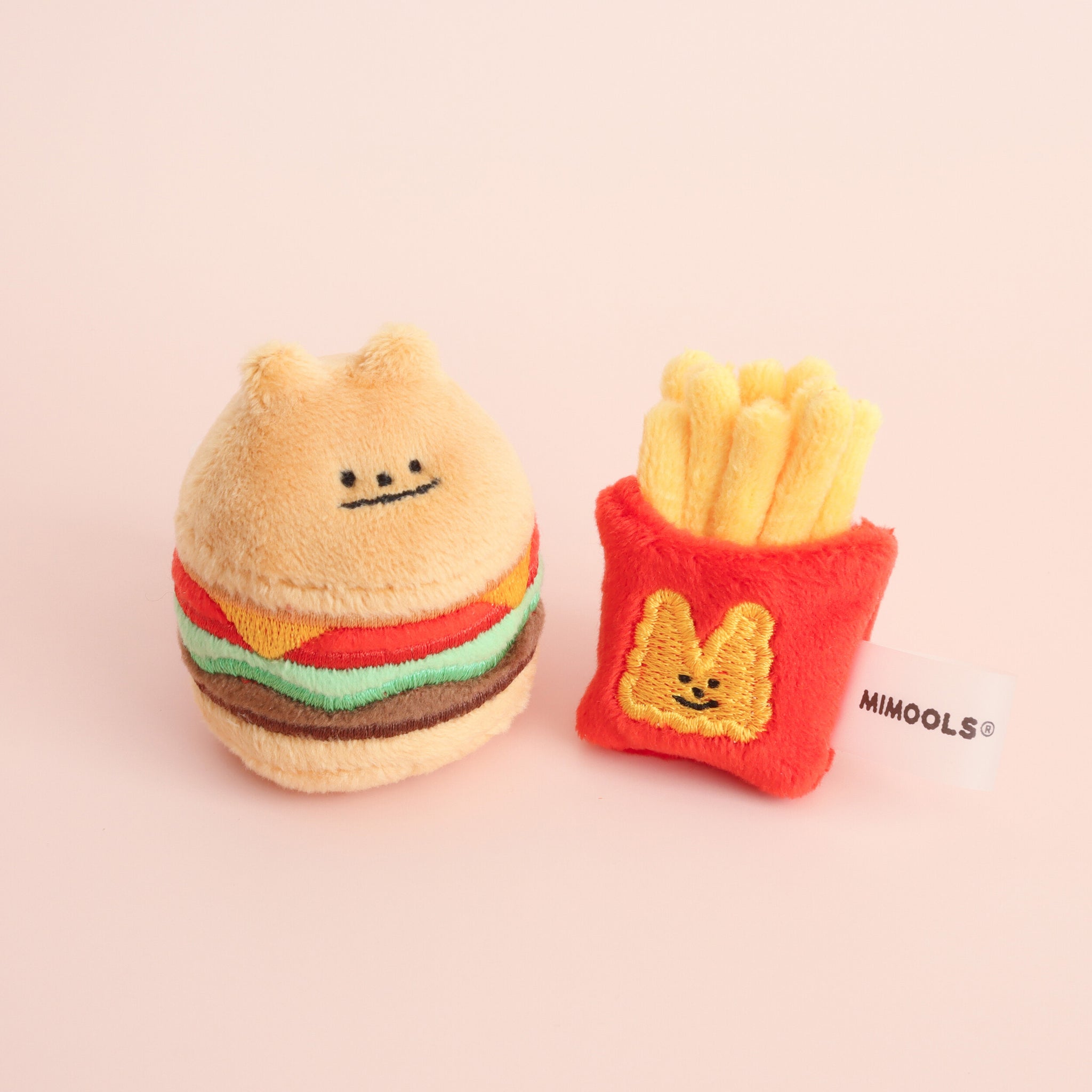Burger and Fries Keyring Set
