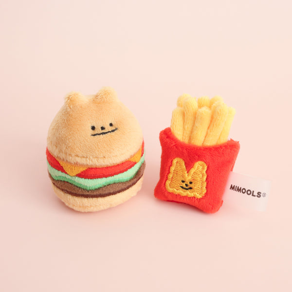 Burger and Fries Keyring Set
