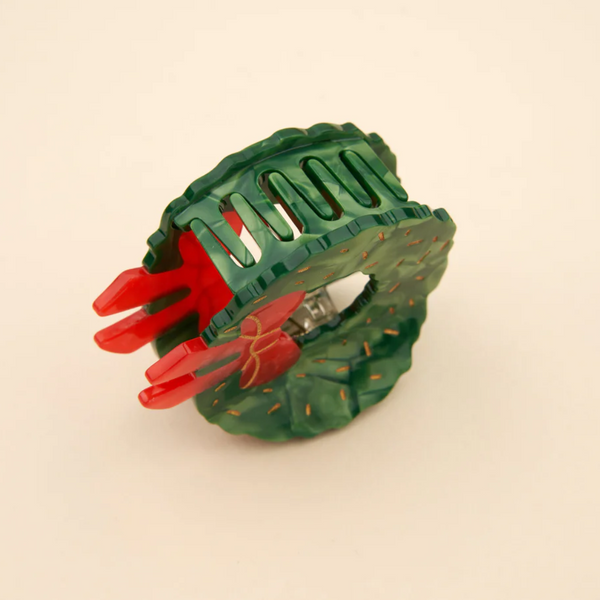 Christmas Wreath Hair Claw