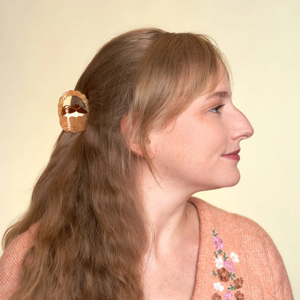 Mushroom Basket Hair Claw