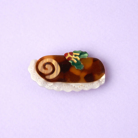 Christmas Log Cake Hair Clip