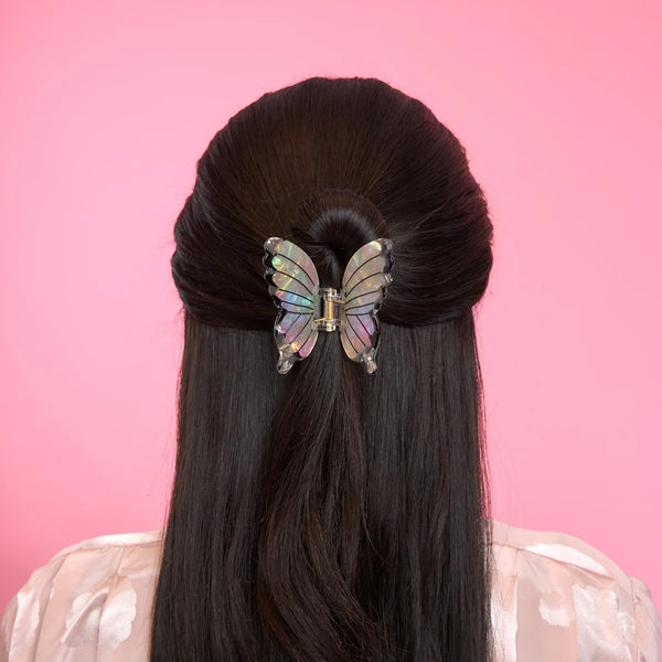 White Butterfly Hair Claw
