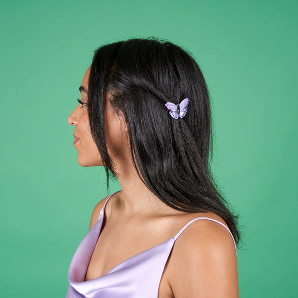 Purple Butterfly Hair Clip