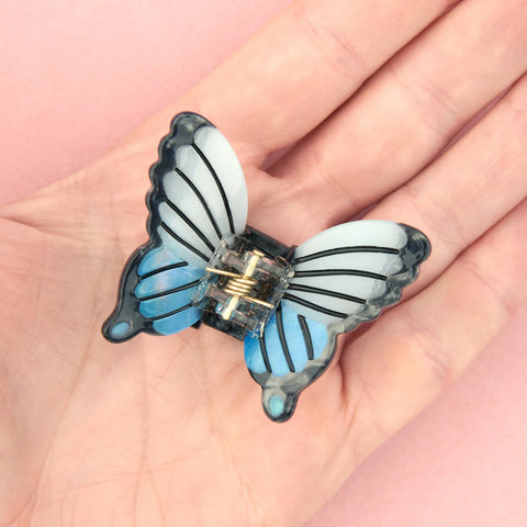 Blue Butterfly Mini Hair Claw