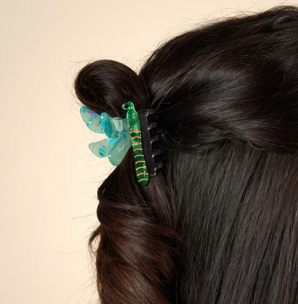 Green Dragonfly Hair Claw