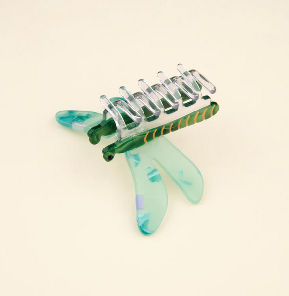 Green Dragonfly Hair Claw