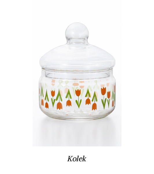 Aderia Retro Glass Jar with Glass Lid