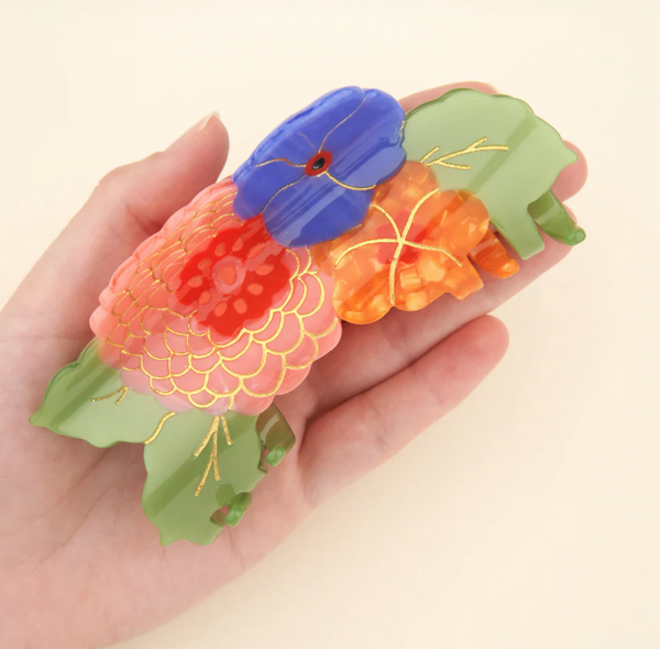 Large Flower Bouquet Hair Claw