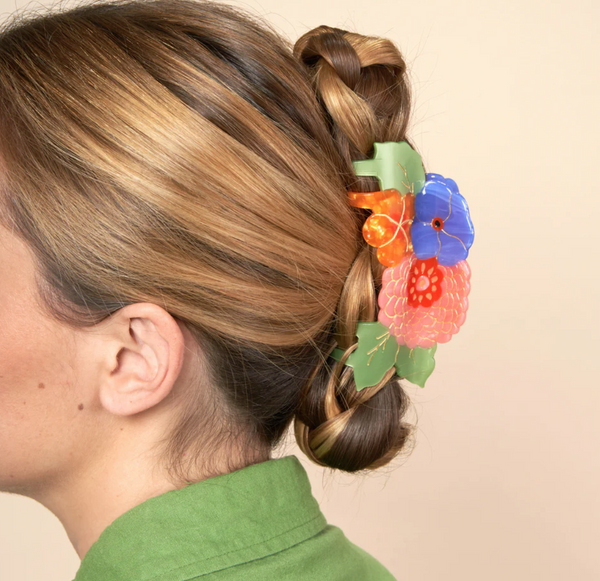 Large Flower Bouquet Hair Claw