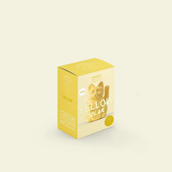 (BACKORDER) Solar Lucky Cat - Yellow