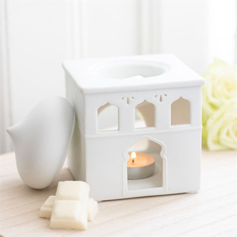 (SECONDS SALE) Off White Mosque Oil Burner and Incense Holder