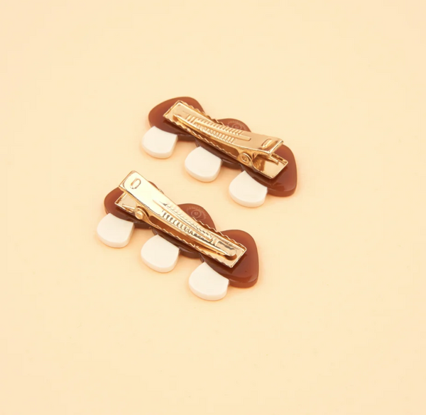 Porcini Mushroom Hair Clips (Set of 2)