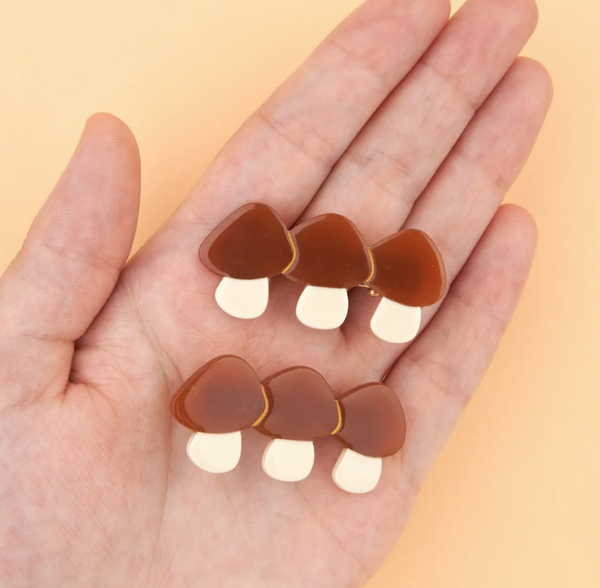Porcini Mushroom Hair Clips (Set of 2)