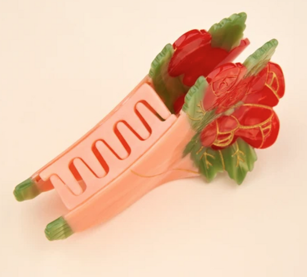 Roses Bouquet Hair Claw