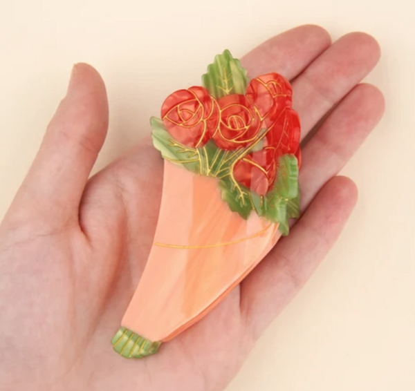 Roses Bouquet Hair Claw