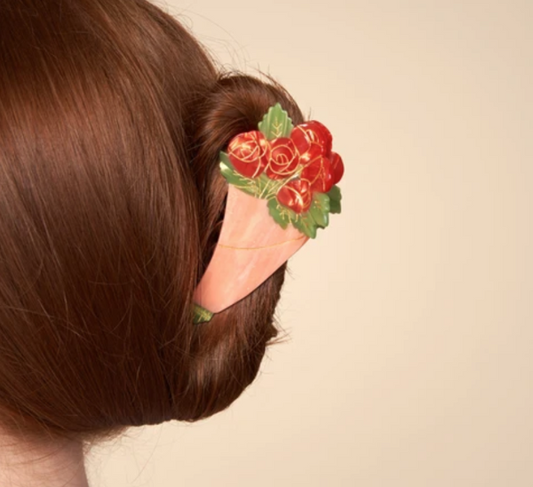 Roses Bouquet Hair Claw