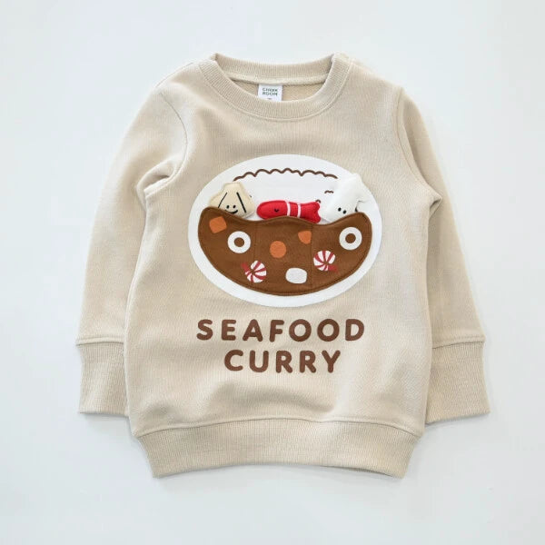 Seafood Curry Long Sleeve Shirt (Kids)
