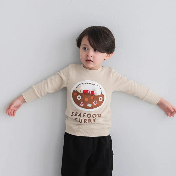 Seafood Curry Long Sleeve Shirt (Kids)