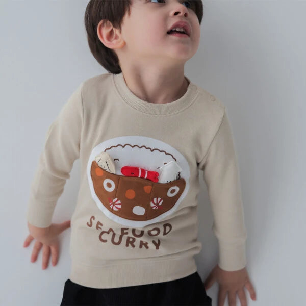 Seafood Curry Long Sleeve Shirt (Kids)