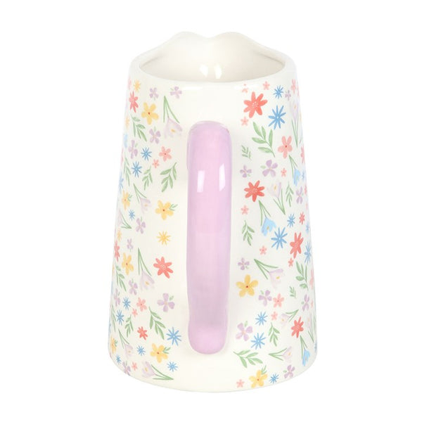 Spring Floral Print Ceramic Vase