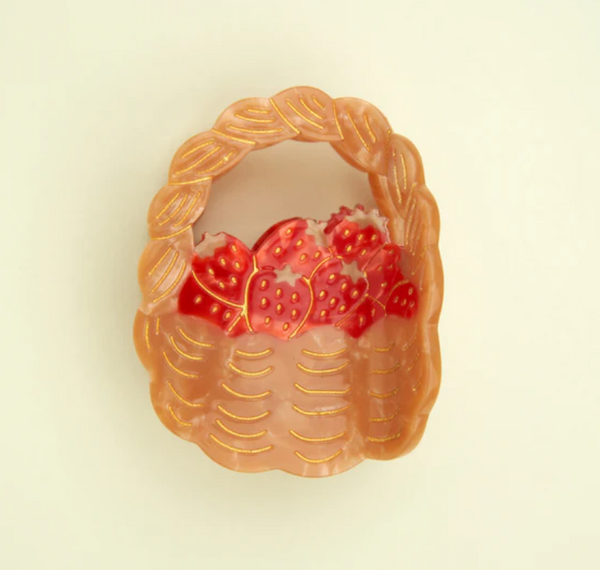 Strawberries Basket Hair Claw