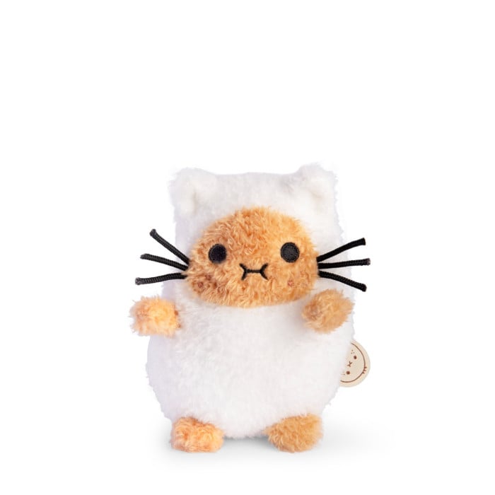 White Cat Ricespud Mini Sitting Plush Toy