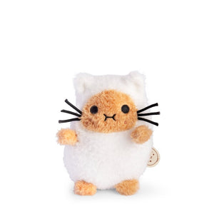 White Cat Ricespud Mini Sitting Plush Toy