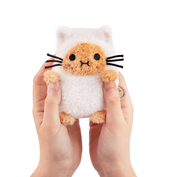 White Cat Ricespud Mini Sitting Plush Toy