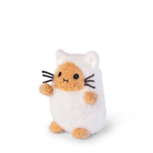 White Cat Ricespud Mini Sitting Plush Toy