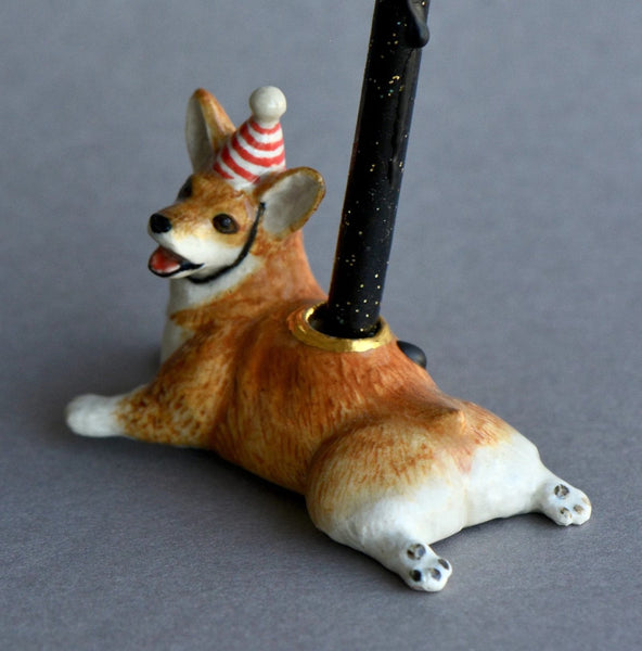 Corgi "Party Animal" Cake Topper