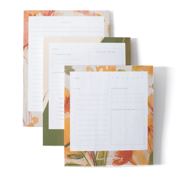 MHN Floral Tiered Notepad Set