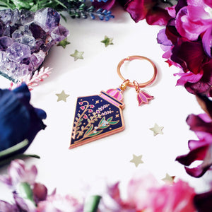 (SECONDS SALE) Botanical Potion Bottle Enamel Keyring