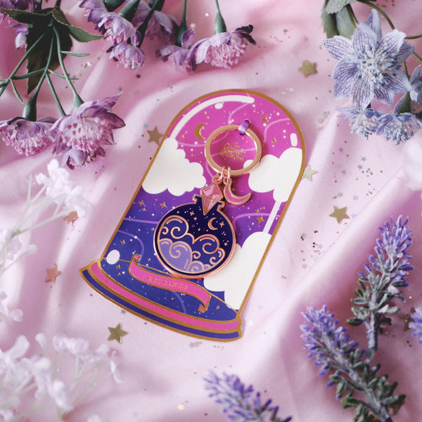 (WAREHOUSE SALE) Night Sky Potion Bottle Enamel Keyring