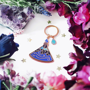 Calming Potion Bottle Enamel Keyring