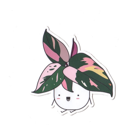 Pink Princess Philodendron Die Cut Sticker