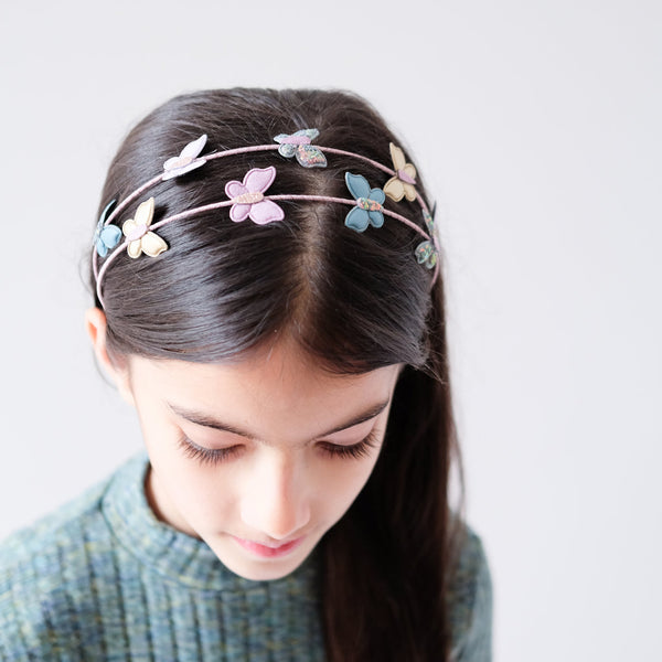Woodland Butterfly Double Alice Band