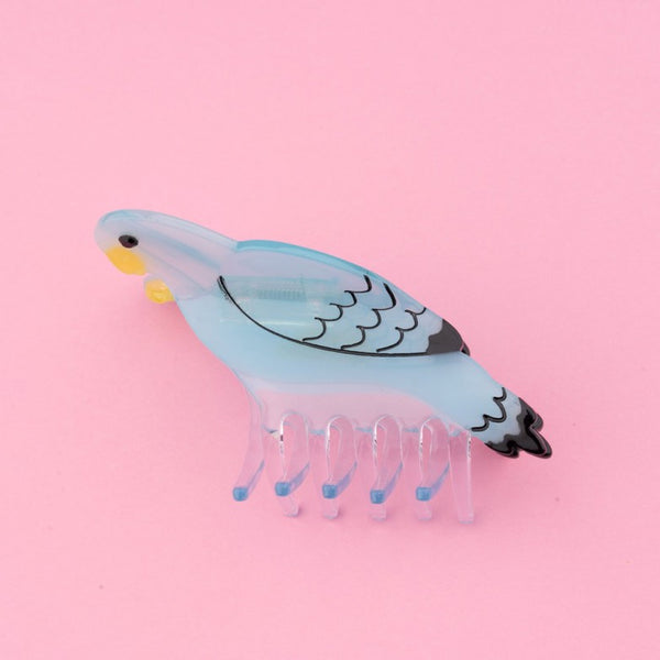 Blue Budgie Hair Claw