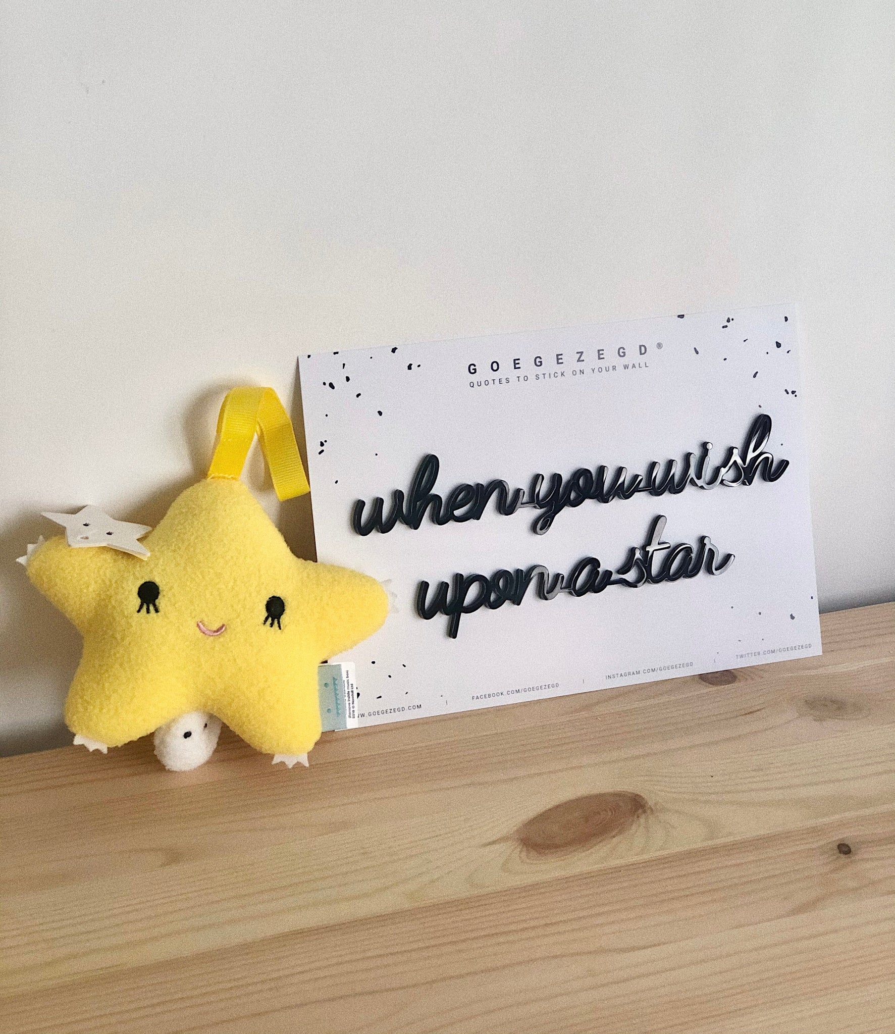 Self-Adhesive Quote - when you wish upon a star
