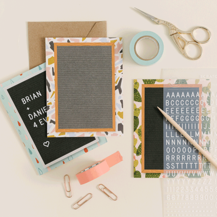 Scratch On Letter Board Greeting Card
