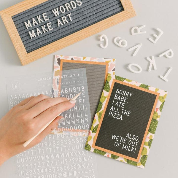 Scratch On Letter Board Greeting Card
