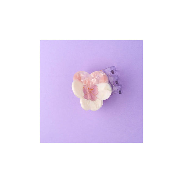 Pink Pansy Hair Claw