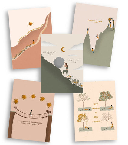 Progress Bundle - Pack of 5 Postcards